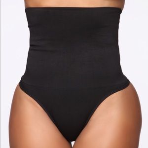 Waist Shapewear Thong — Black